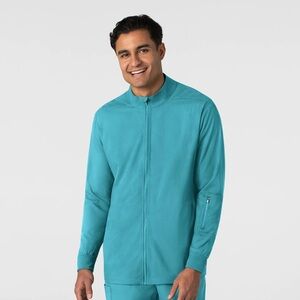 WINK ⭐️ men’s warm-up teal scrub jacket